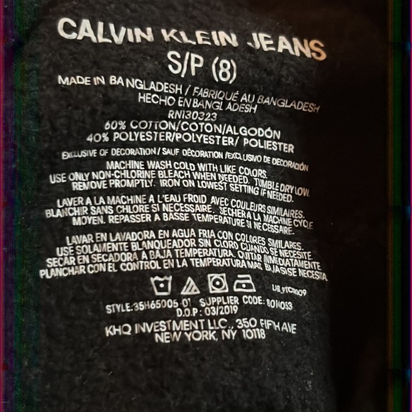 EUC Calvin Klein heather grey/black matching hoodie & jogging pants set Sz S 8 - Picture 11 of 11